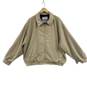 Clipper Mist By London Fog Beige XXL Zip Bomber Lightweight Spring Coat Jacket